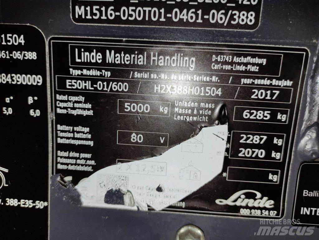 Linde E50HL-01/600-388 Električni viljuškari