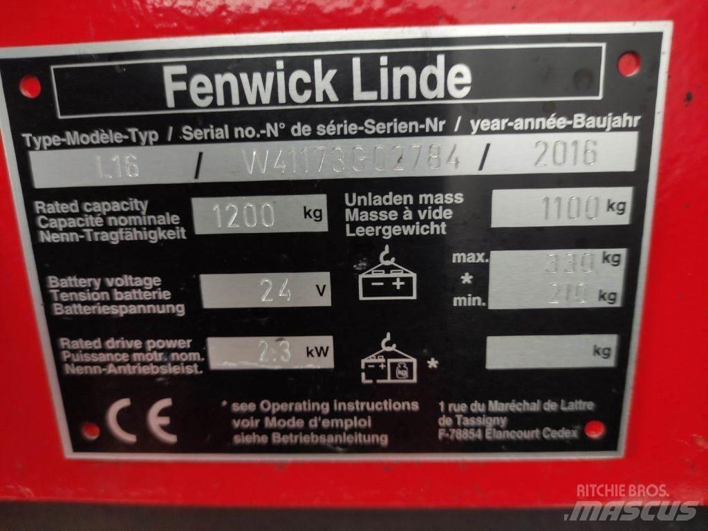 Linde L16-1173 Ručni električni viljuškar