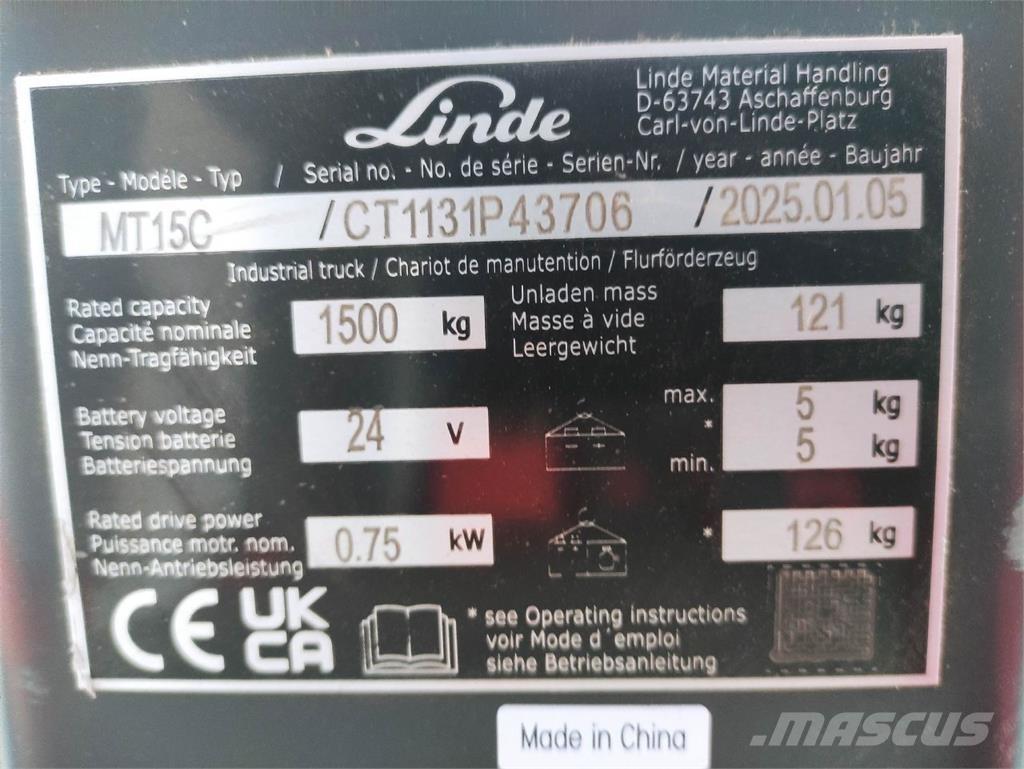 Linde MT15C Nisko podizni električni viljuškar
