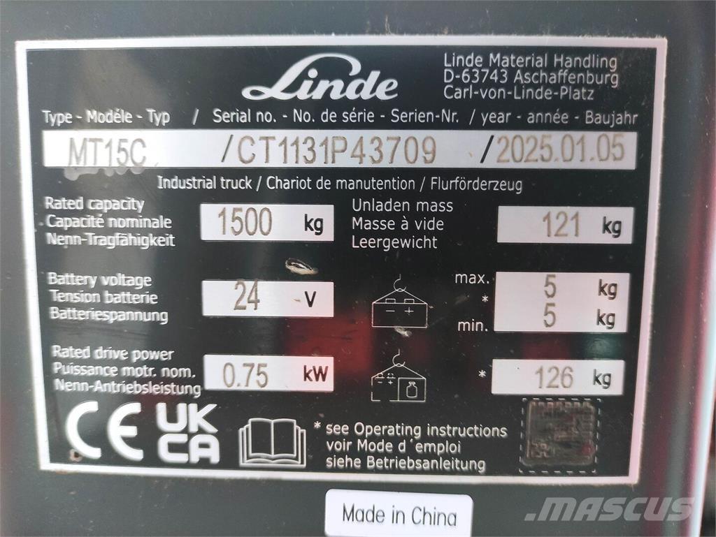 Linde MT15C Nisko podizni električni viljuškar