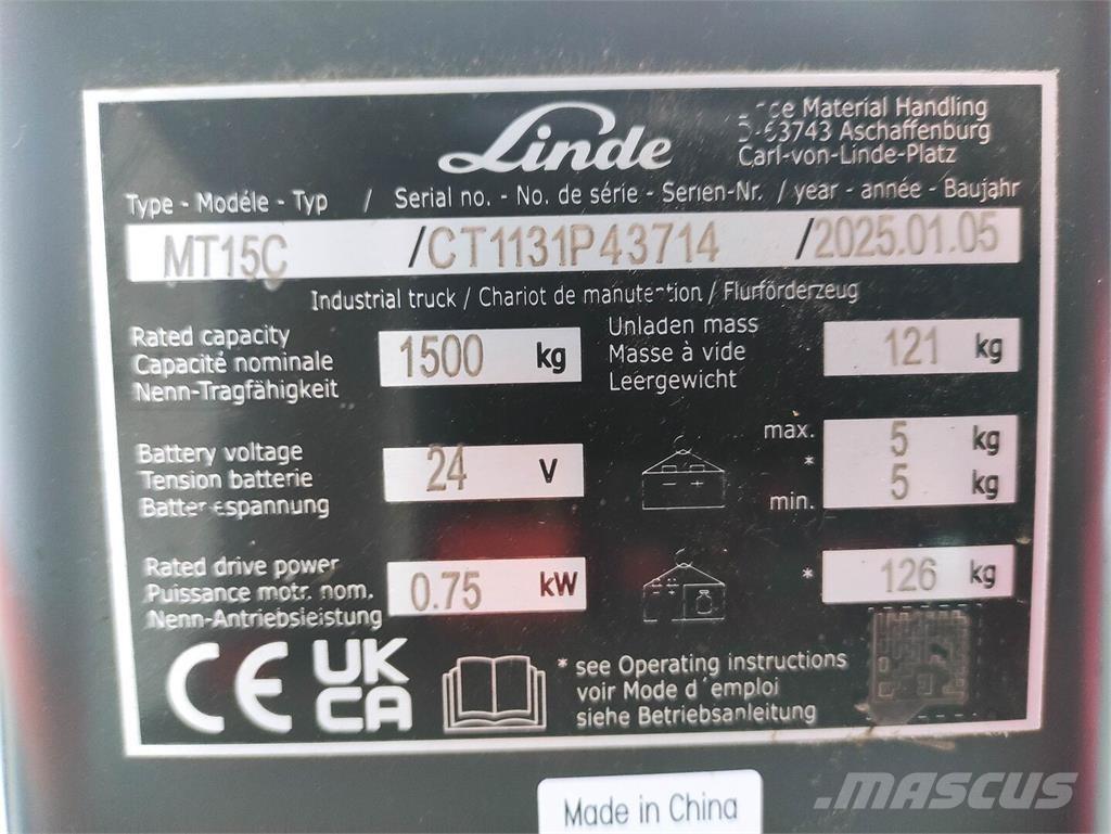 Linde MT15C Nisko podizni električni viljuškar