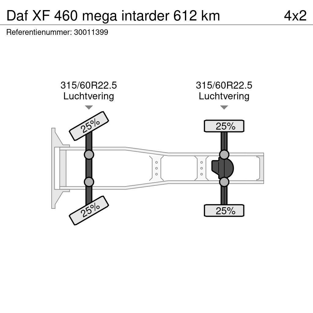 DAF XF 460 mega intarder 612 km Tegljači