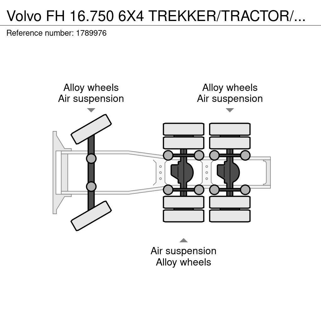 Volvo FH 16.750 6X4 TREKKER/TRACTOR/SZM EURO 6 HYDRAULIC Tegljači