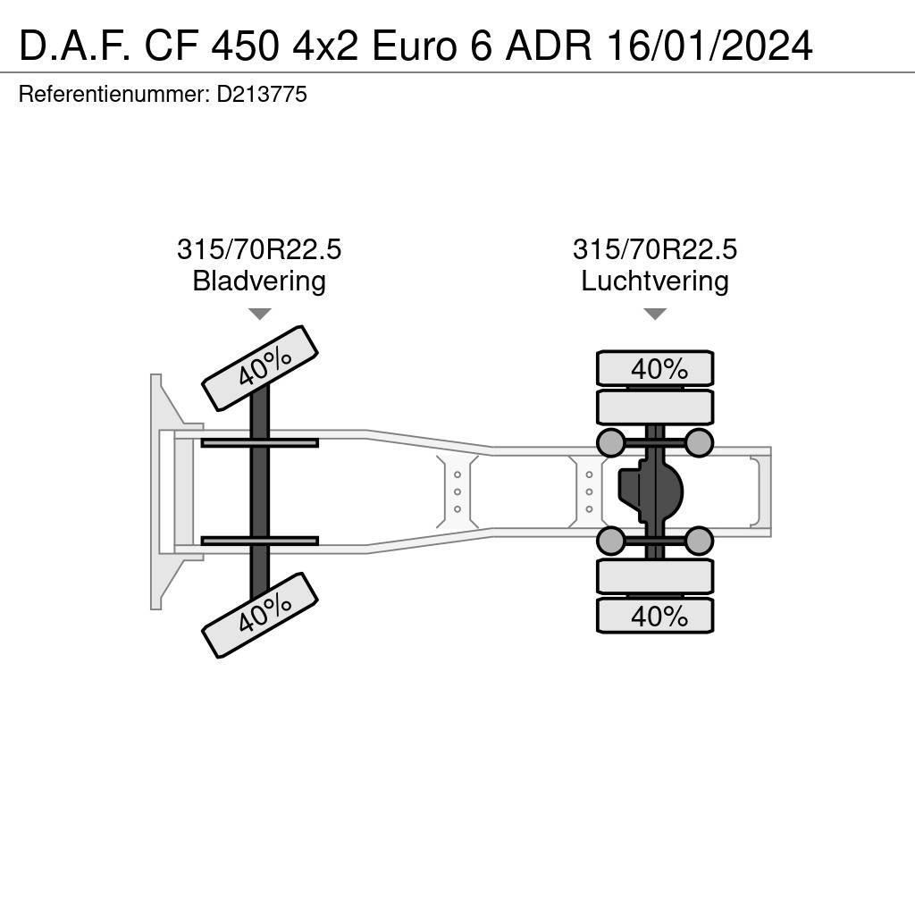 DAF CF 450 4x2 Euro 6 ADR 16/01/2024 Tegljači
