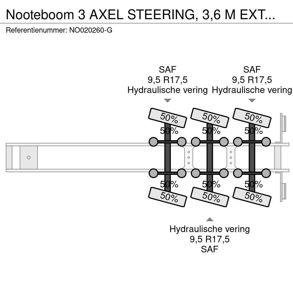 Nooteboom 3 AXEL STEERING, 3,6 M EXTENDABLE Poluprikolice labudice