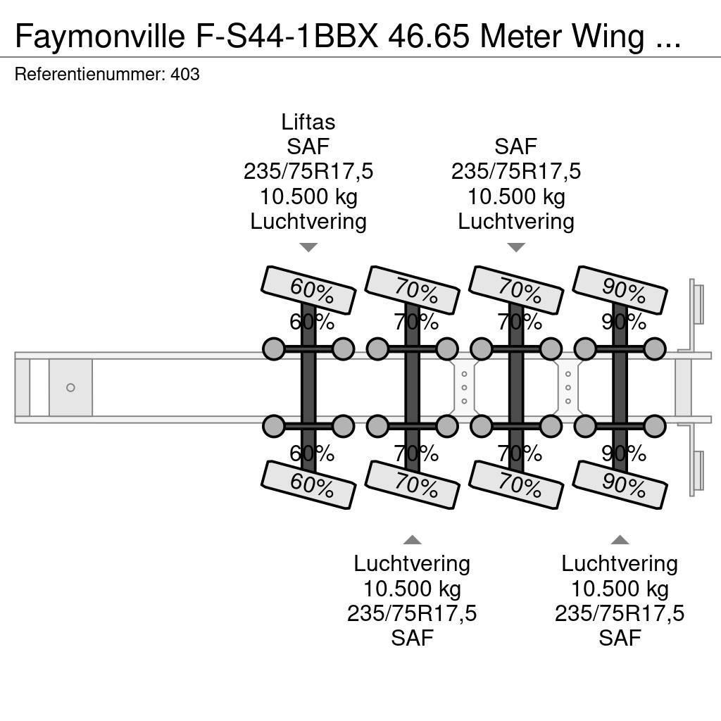 Faymonville F-S44-1BBX 46.65 Meter Wing Carrier! Poluprikolice sa otvorenim sandukom
