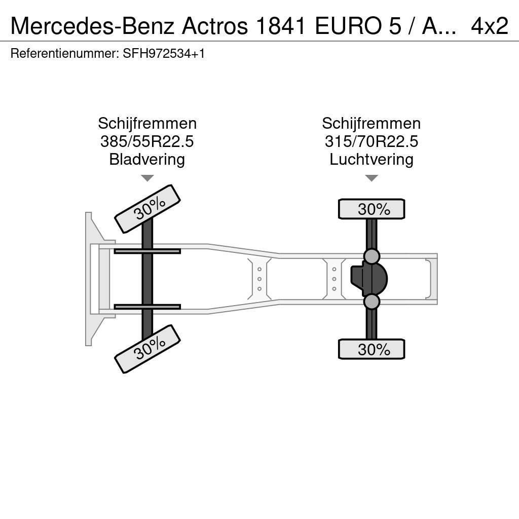 Mercedes-Benz Actros 1841 EURO 5 / AIRCO / RETARDER Tractor Units