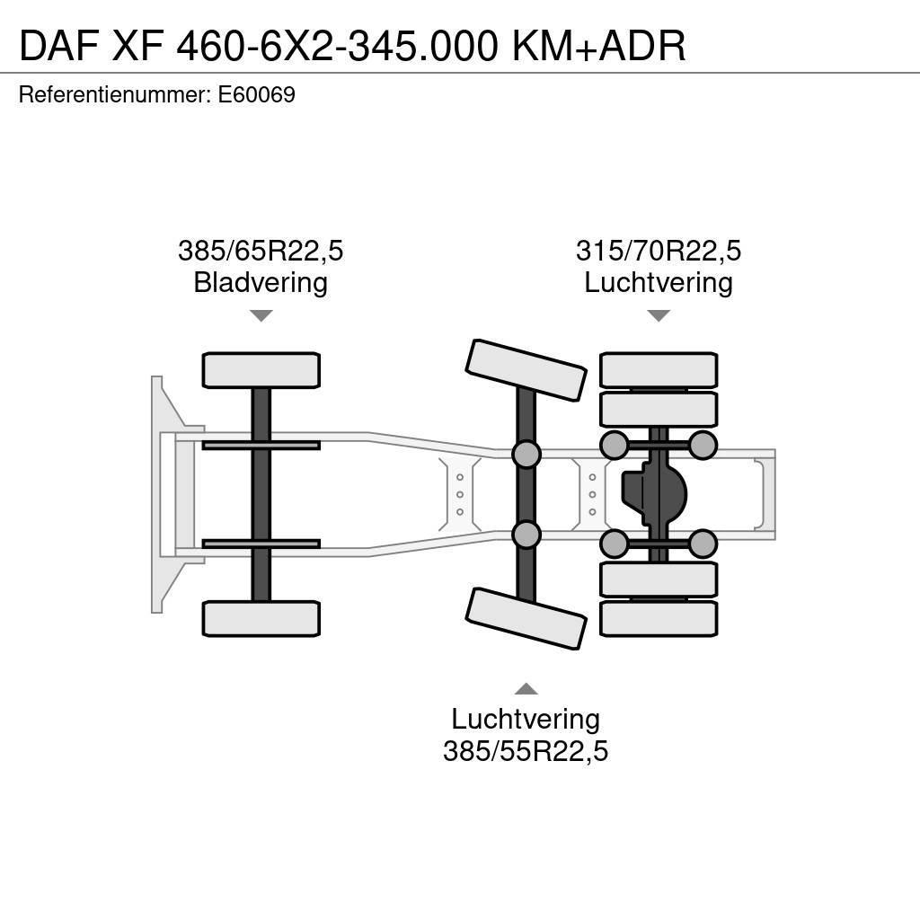 DAF XF 460-6X2-345.000 KM+ADR Tegljači