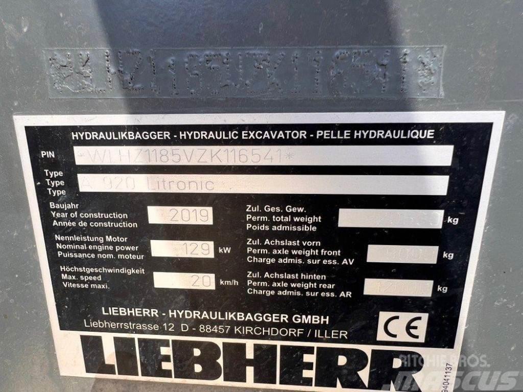 Liebherr A 920 Litronic Bageri točkaši