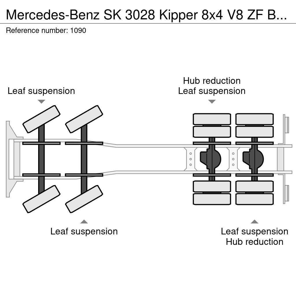 Mercedes-Benz SK 3028 Kipper 8x4 V8 ZF Big Axle Good Condition Kiperi kamioni