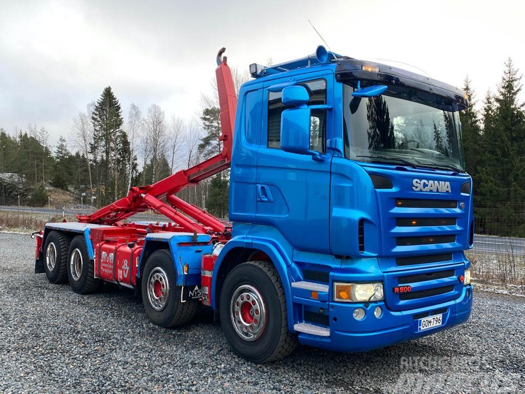 Scania R500 8x4 teliveto, koukkulaite Rol kiper kamioni sa kukom za podizanje tereta