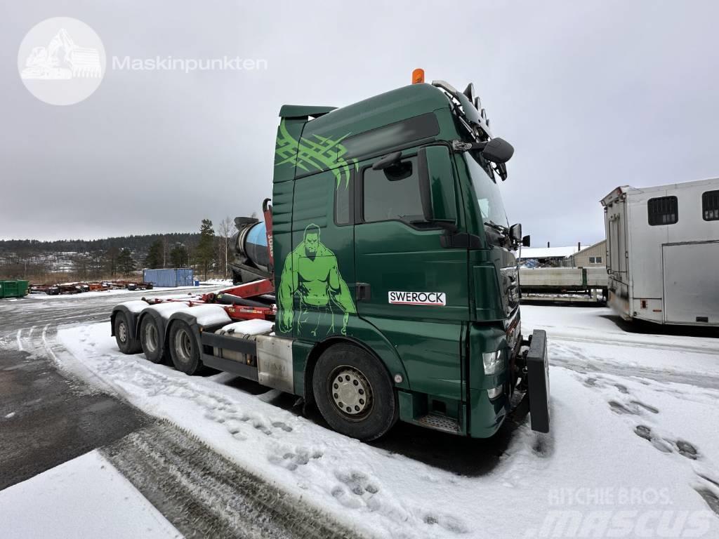 MAN TGX 35.480 Rol kiper kamioni sa kukom za podizanje tereta