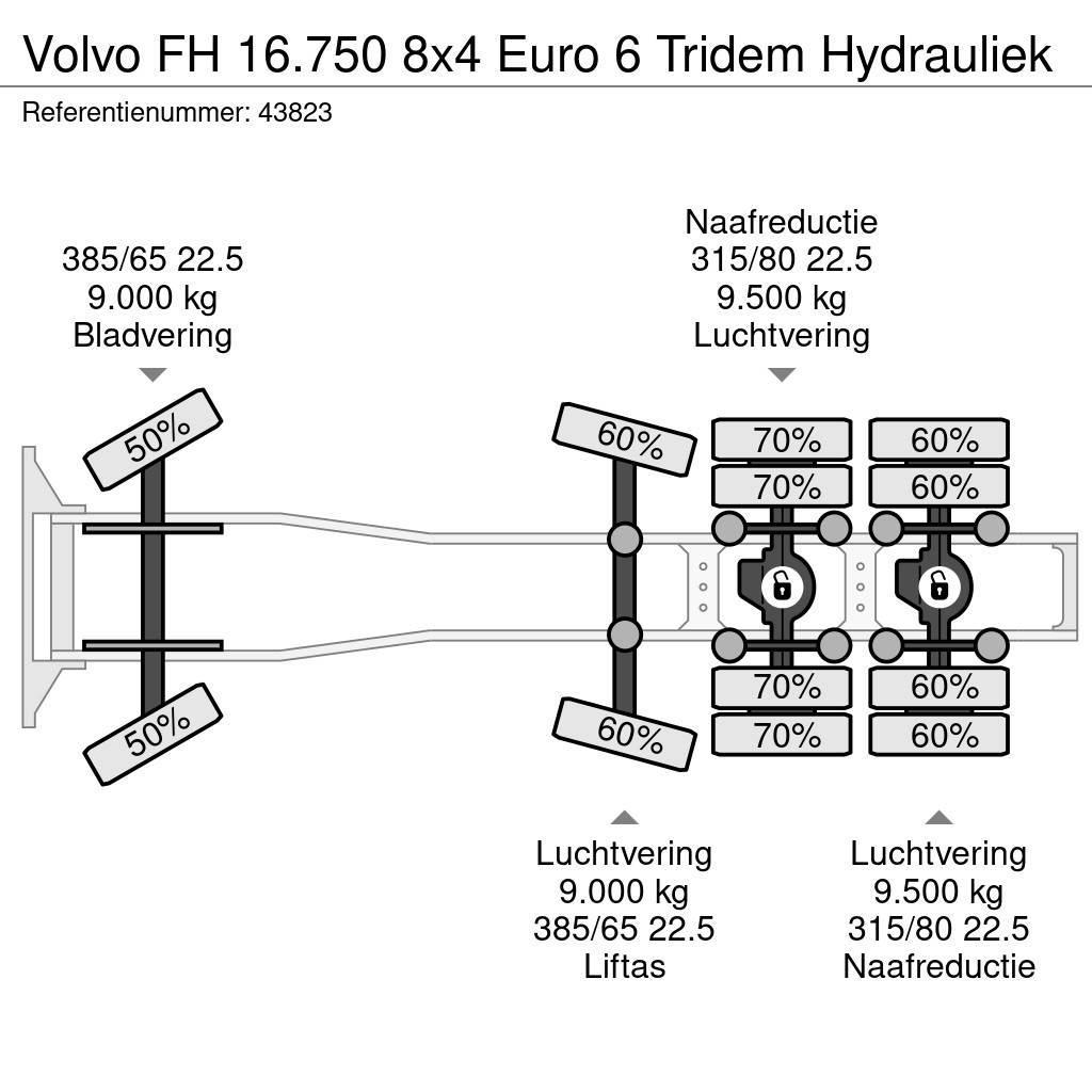 Volvo FH 16.750 8x4 Euro 6 Tridem Hydrauliek Tegljači
