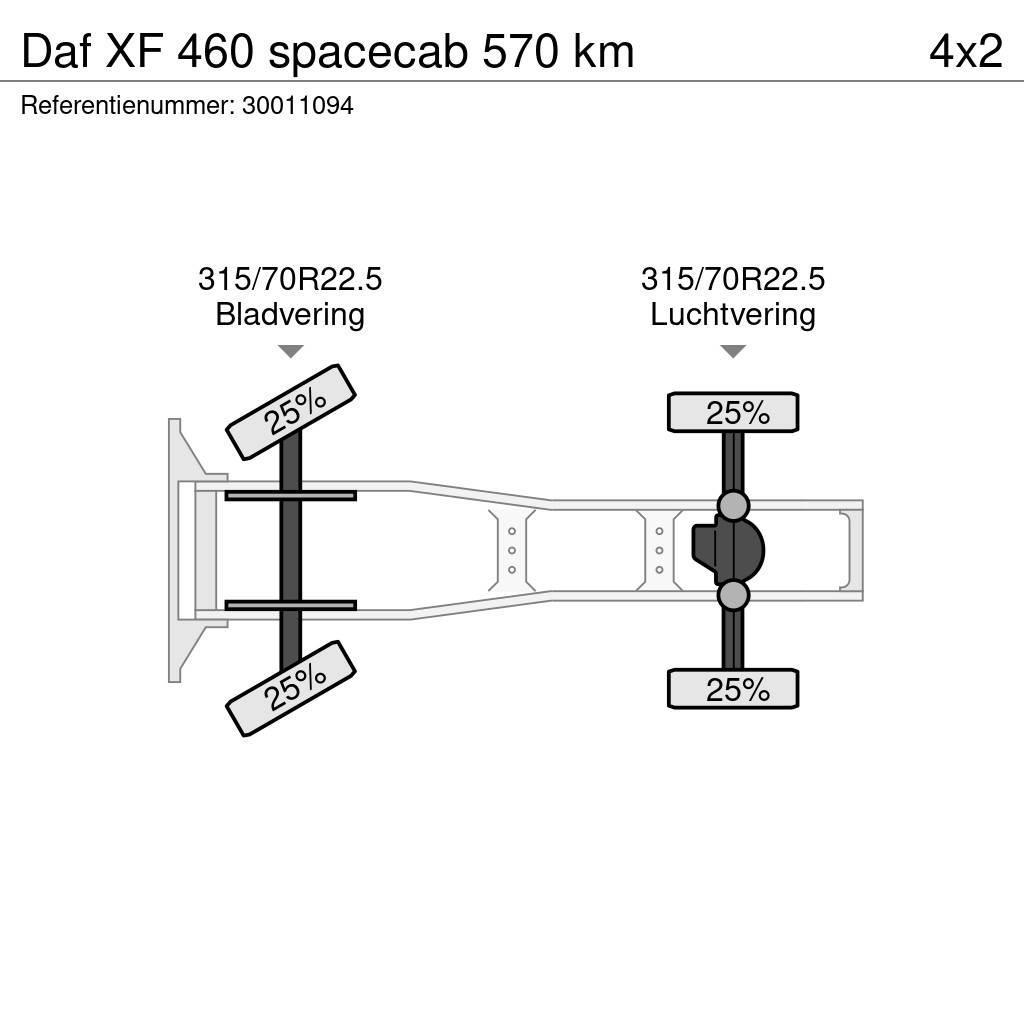 DAF XF 460 spacecab 570 km Tegljači