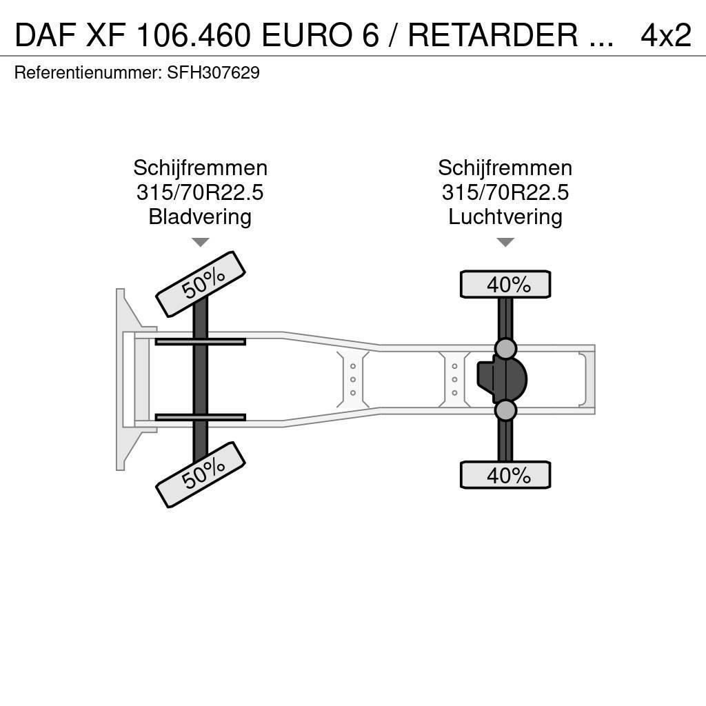 DAF XF 106.460 EURO 6 / RETARDER / PTO / MANUEL / AIRC Tegljači