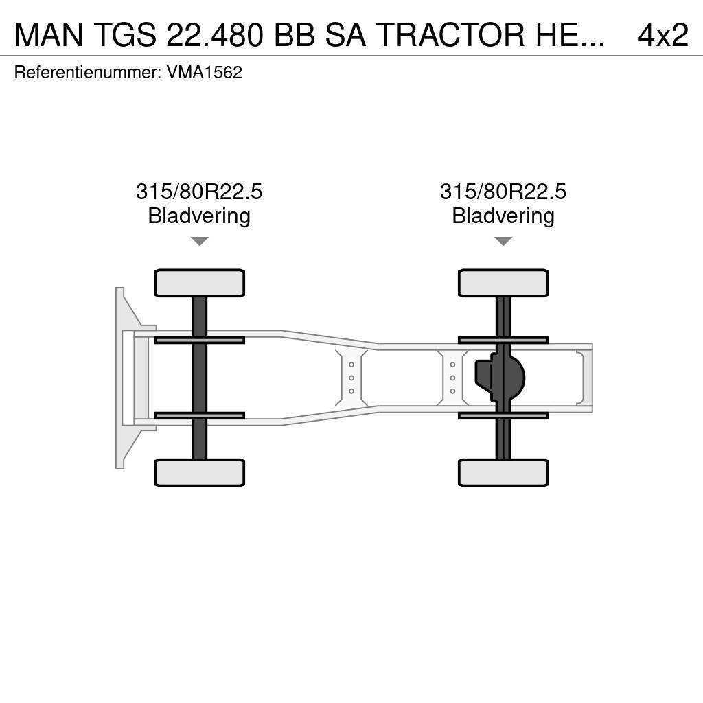 MAN TGS 22.480 BB SA TRACTOR HEAD (8 units) Tegljači