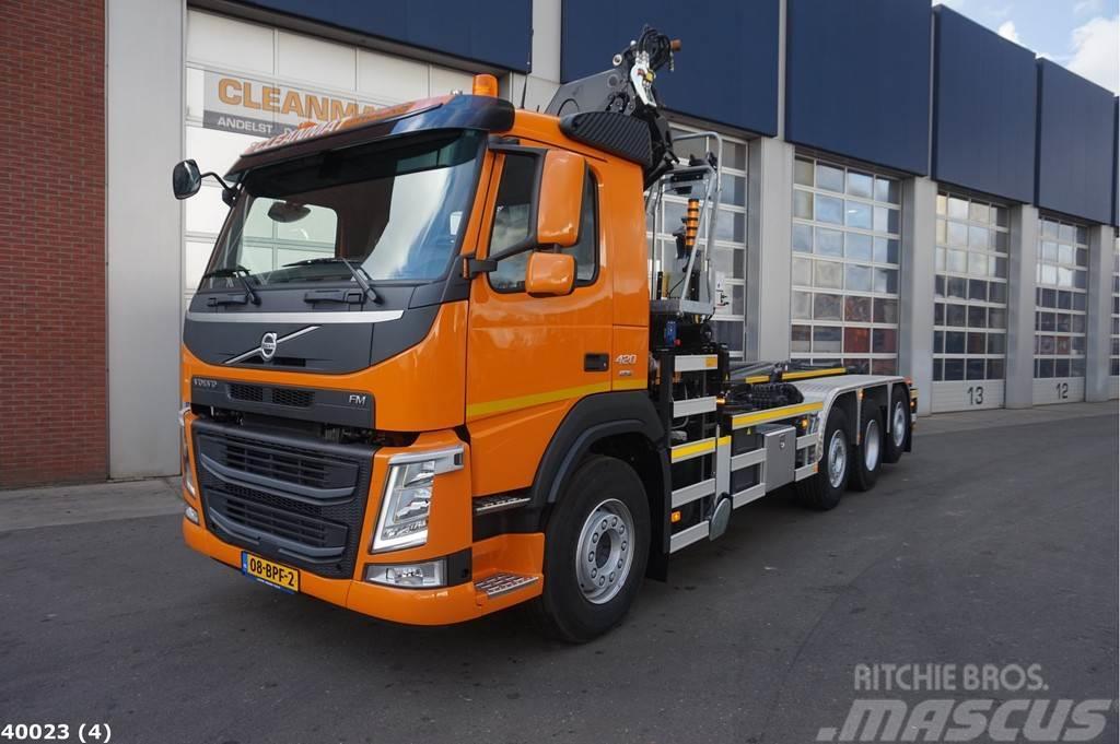 Volvo FM 420 8x2 HMF 28 ton/meter laadkraan Rol kiper kamioni sa kukom za podizanje tereta