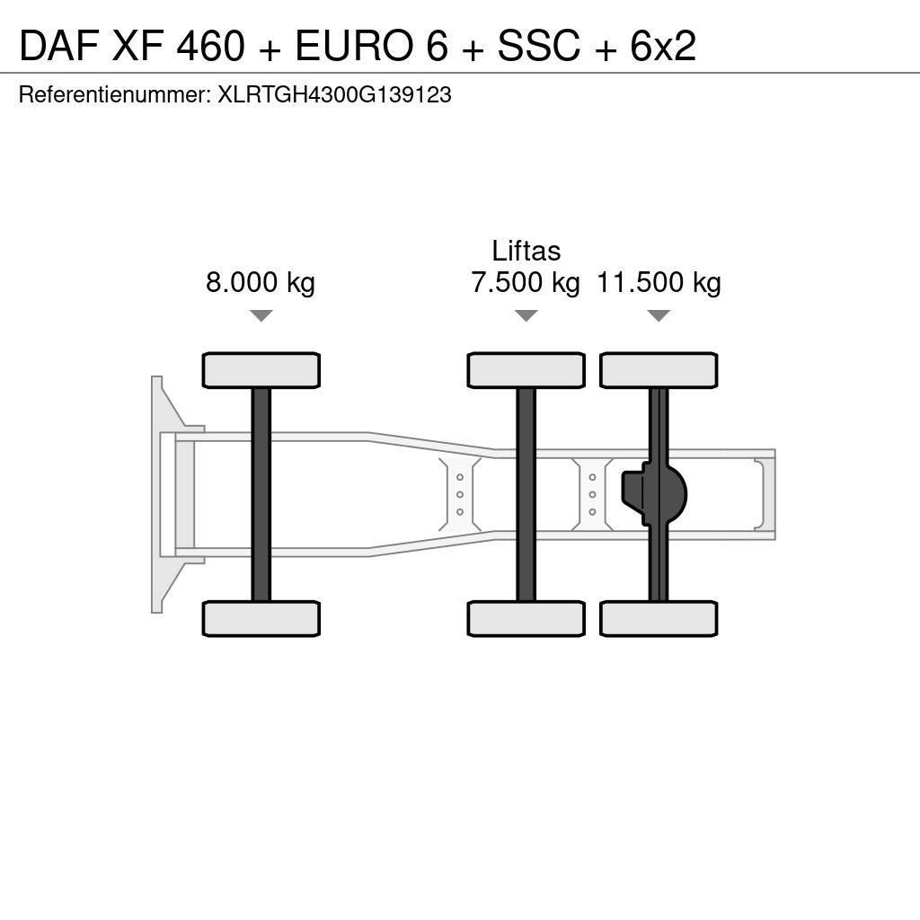 DAF XF 460 + EURO 6 + SSC + 6x2 Tegljači