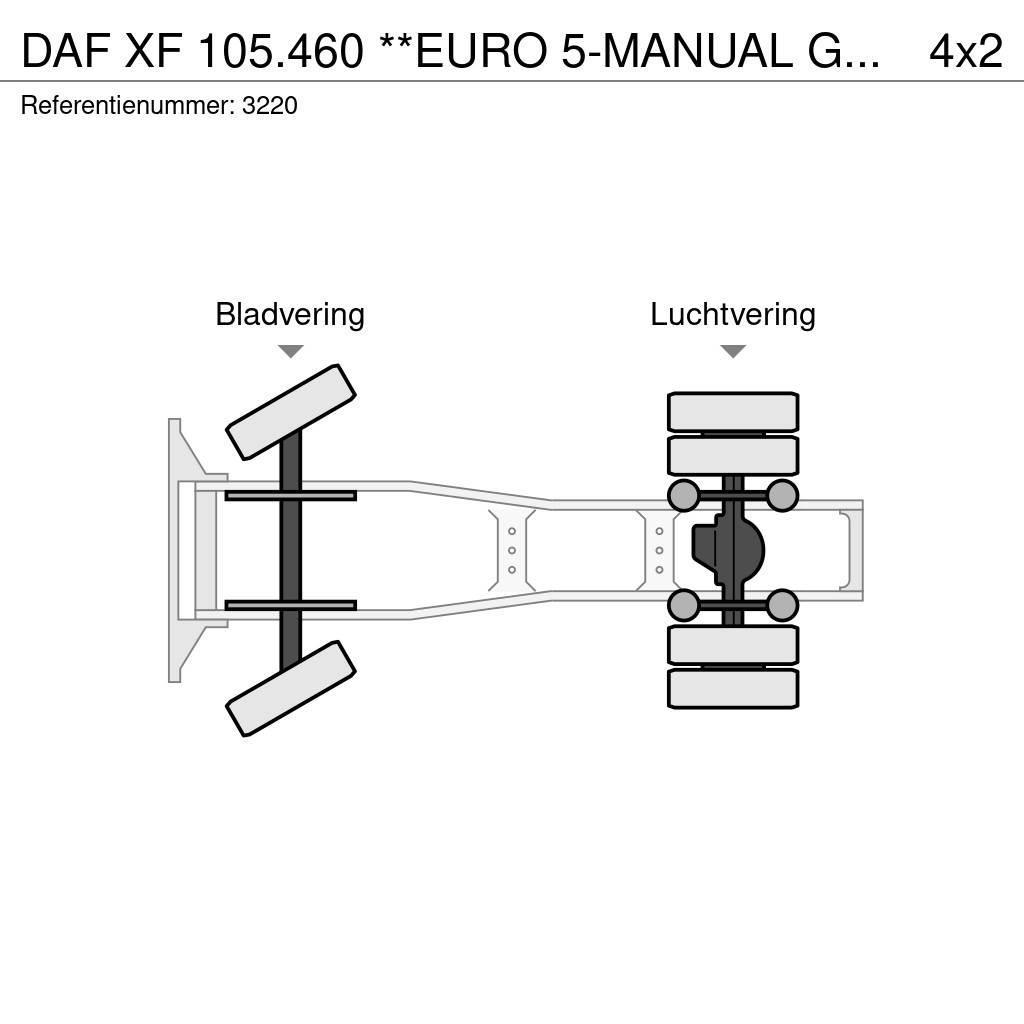 DAF XF 105.460 **EURO 5-MANUAL GEARBOX-ITALIAN TRUCK** Tegljači