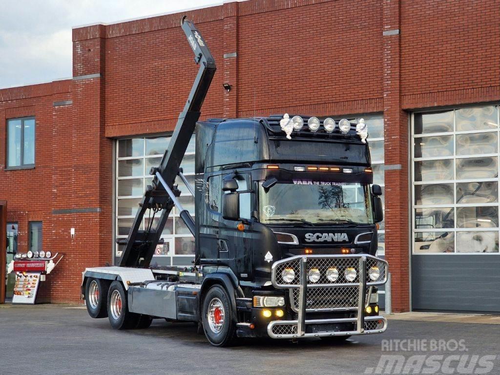 Scania R730 V8 Topline 6x2 - Hooklift 560CM - Custom in- Rol kiper kamioni sa kukom za podizanje tereta