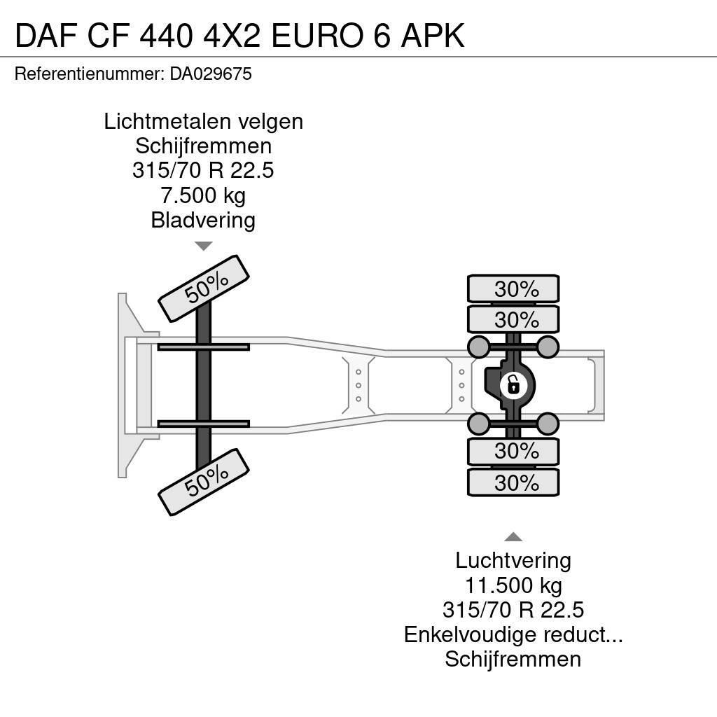 DAF CF 440 4X2 EURO 6 APK Tegljači