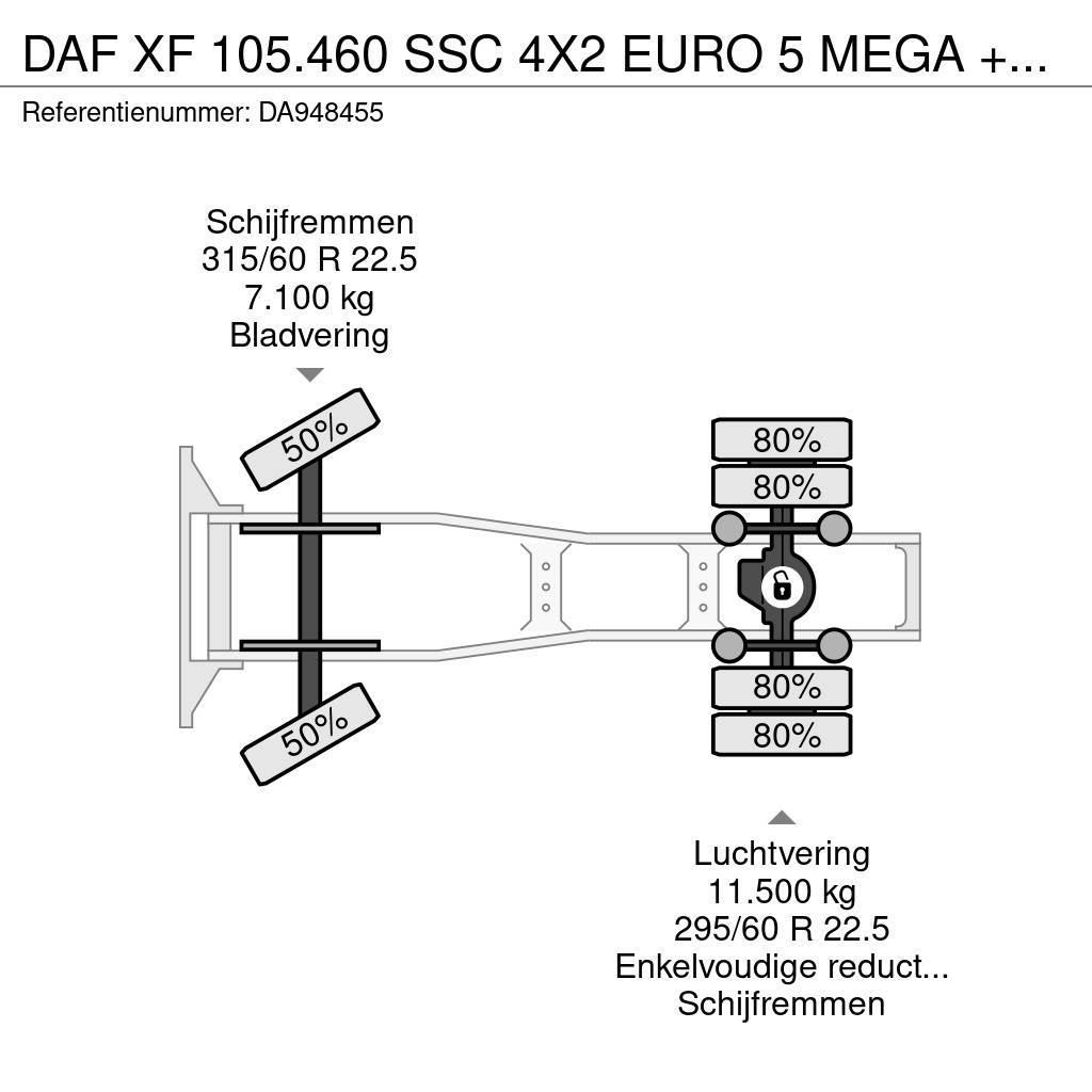 DAF XF 105.460 SSC 4X2 EURO 5 MEGA + RETARDER Tegljači
