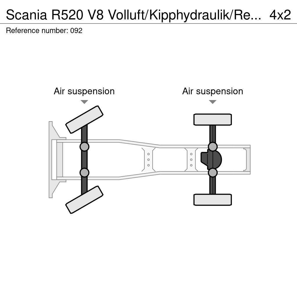 Scania R520 V8 Volluft/Kipphydraulik/Retarder/Standklima Tegljači