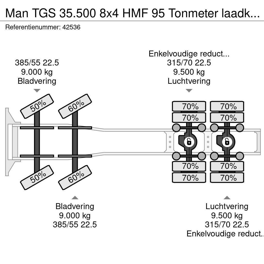 MAN TGS 35.500 8x4 HMF 95 Tonmeter laadkraan bj. 2019! Tegljači