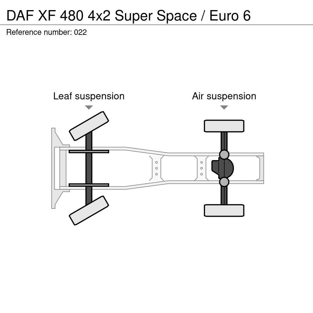 DAF XF 480 4x2 Super Space / Euro 6 Tegljači