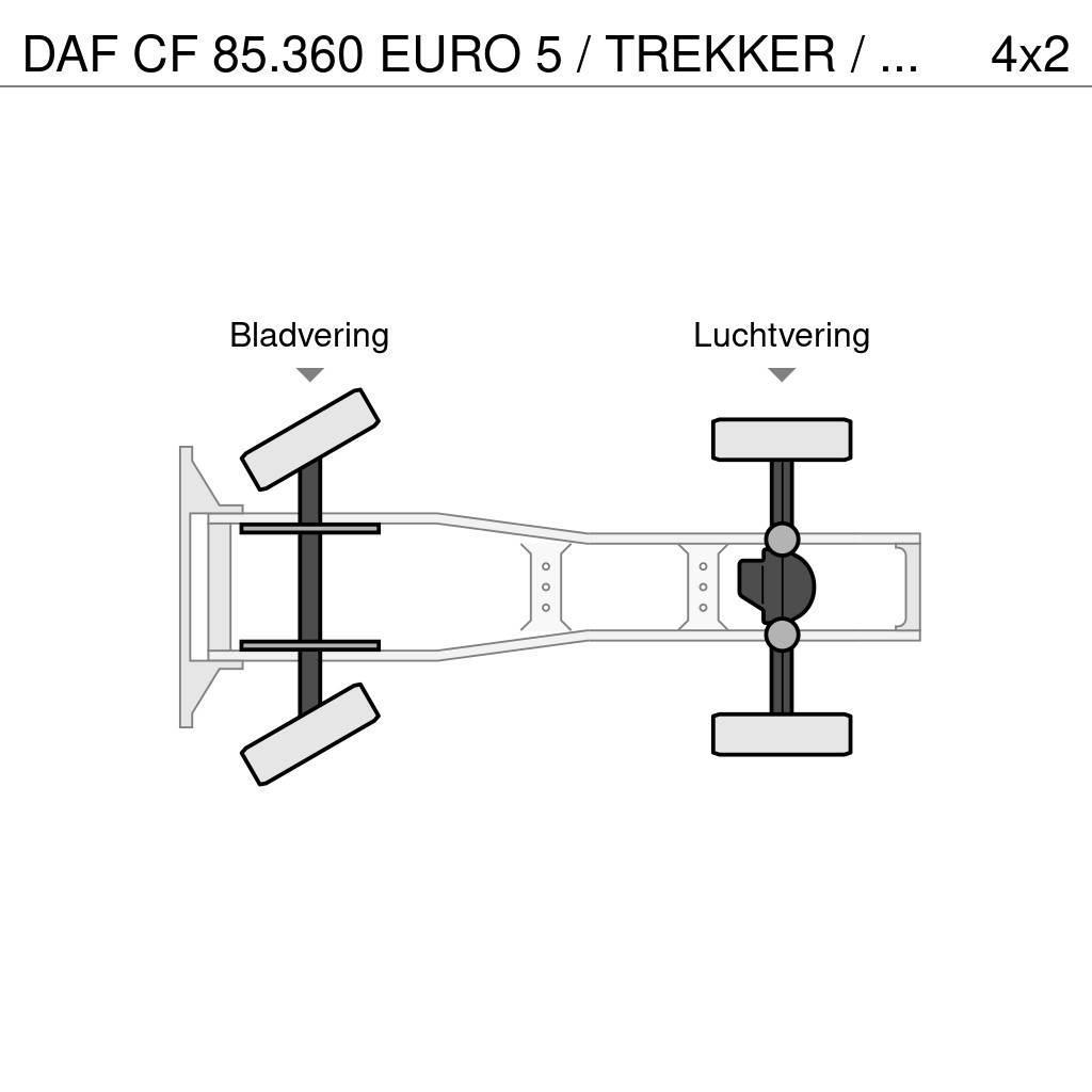 DAF CF 85.360 EURO 5 / TREKKER / BAKWAGEN COMBI / PALF Tegljači