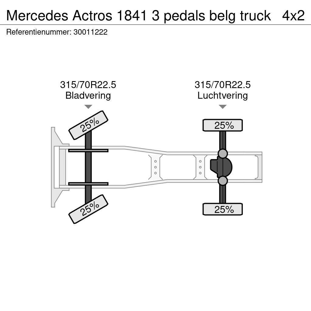 Mercedes-Benz Actros 1841 3 pedals belg truck Tegljači