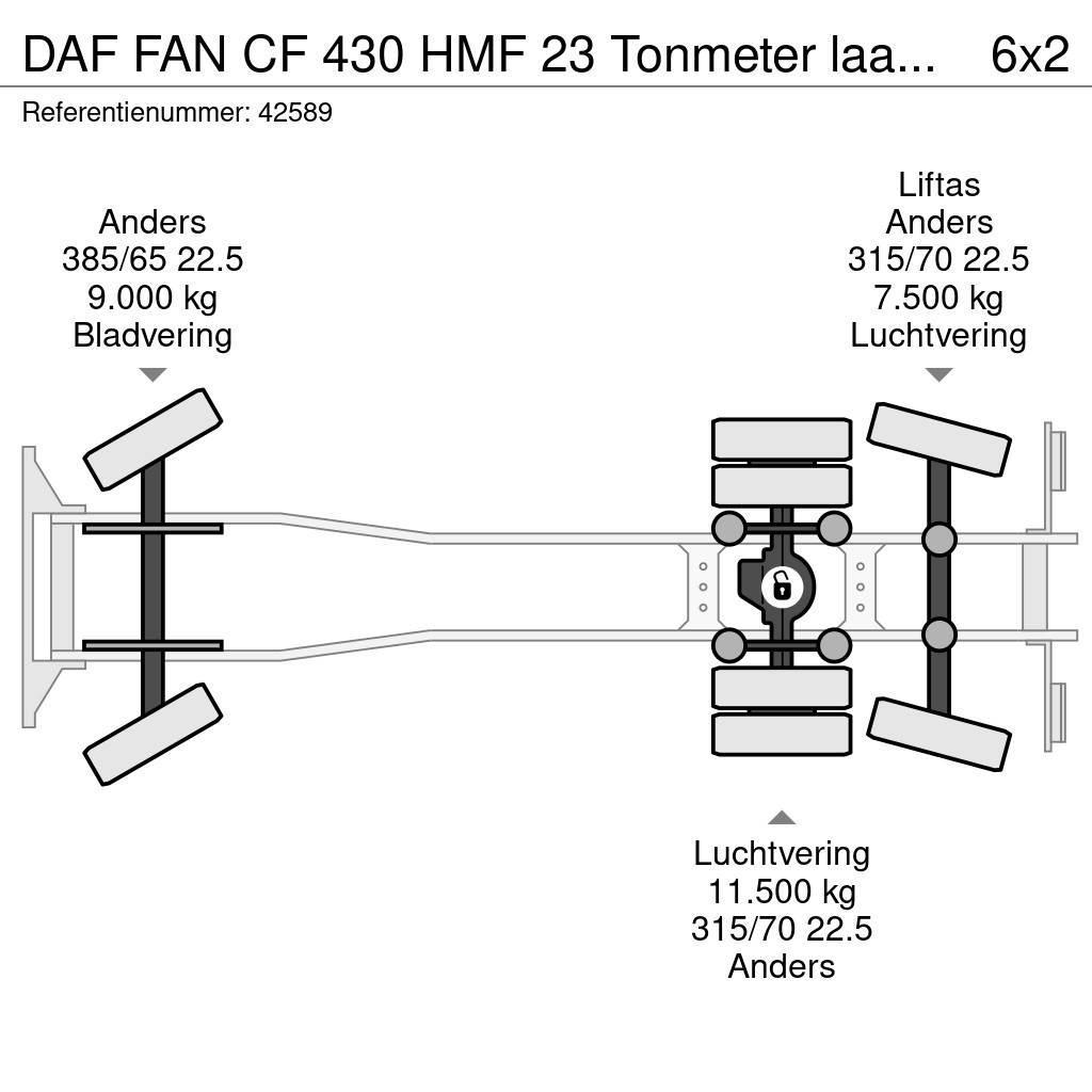 DAF FAN CF 430 HMF 23 Tonmeter laadkraan Rol kiper kamioni sa kukom za podizanje tereta