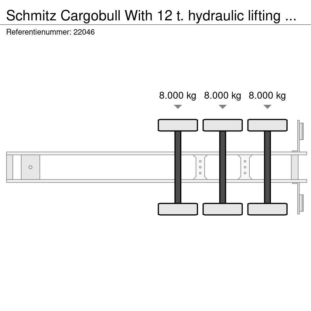 Schmitz Cargobull With 12 t. hydraulic lifting deck for double stock Poluprikolice sa ciradom