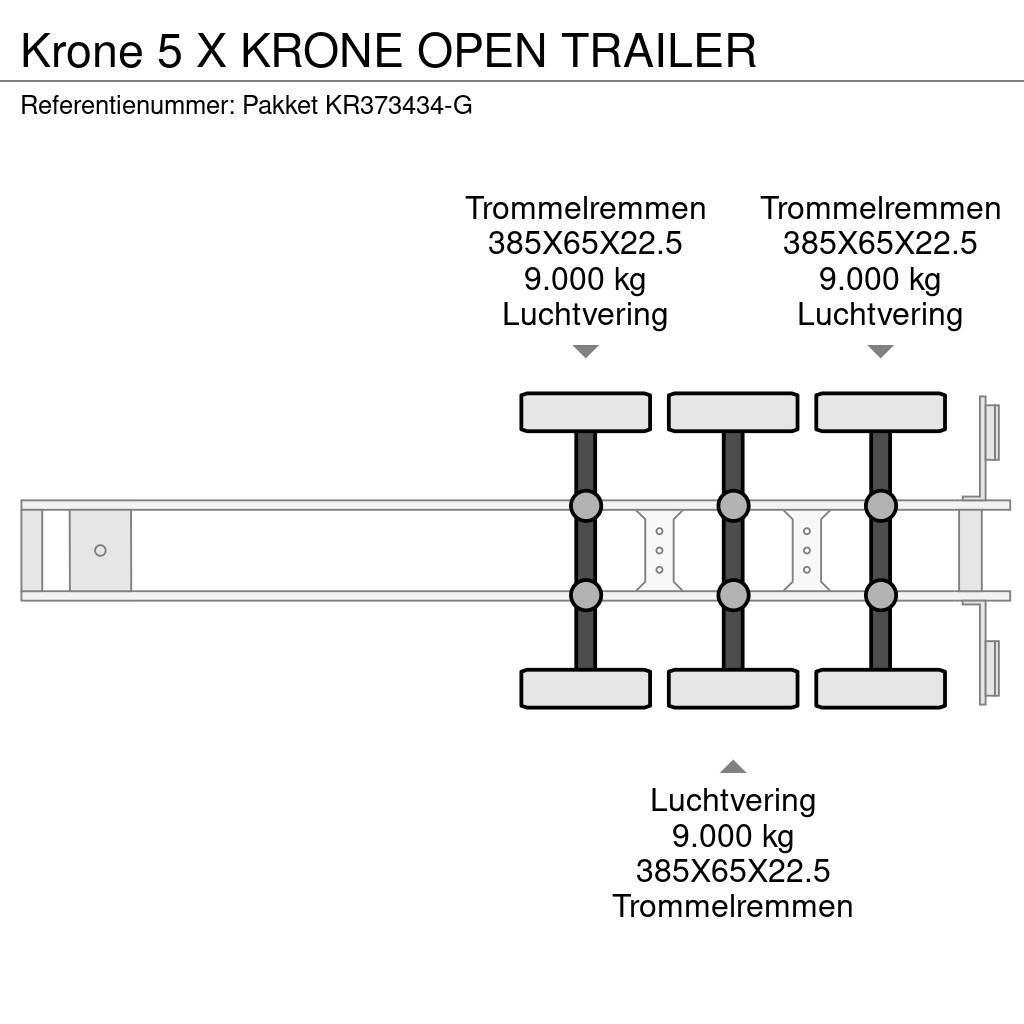 Krone 5 X KRONE OPEN TRAILER Poluprikolice sa otvorenim sandukom