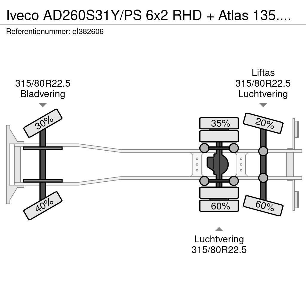 Iveco AD260S31Y/PS 6x2 RHD + Atlas 135.2E-A2 Kamioni sa otvorenim sandukom