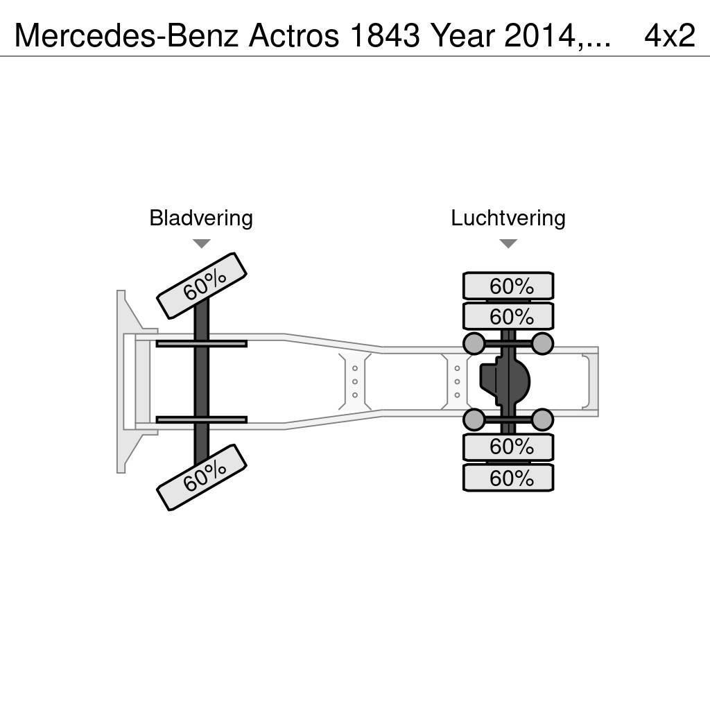 Mercedes-Benz Actros 1843 Year 2014, EURO6, Stand Airco + More O Tegljači