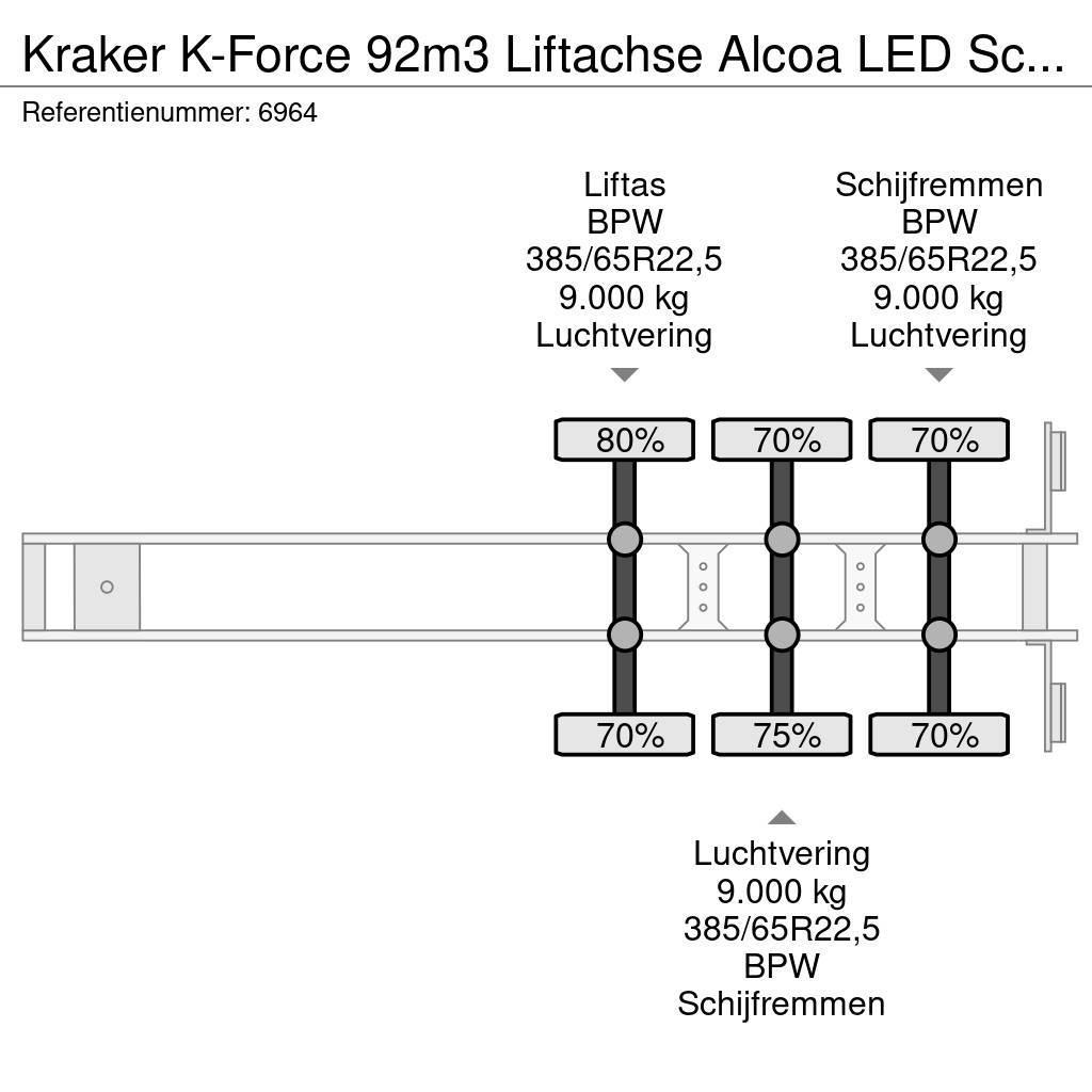 Kraker K-Force 92m3 Liftachse Alcoa LED Scheibenbremsen C Poluprikolice sa pokretnim podom