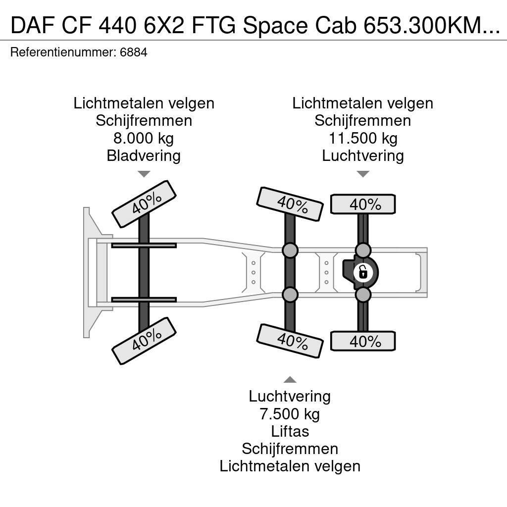 DAF CF 440 6X2 FTG Space Cab 653.300KM LED ACC NL Truc Tegljači