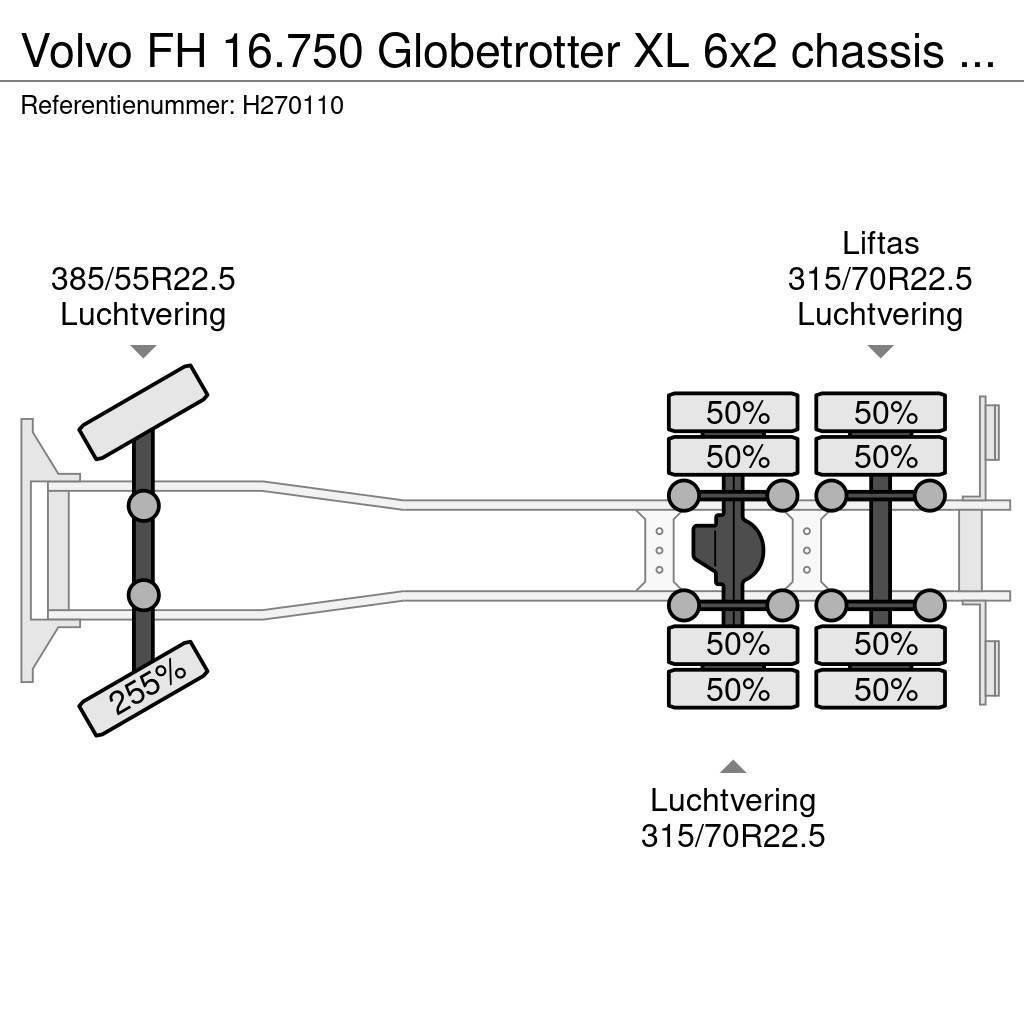 Volvo FH 16.750 Globetrotter XL 6x2 chassis - Retarder - Kamioni-šasije