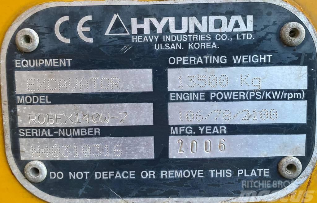 Hyundai Robex 140 W7 Bageri točkaši