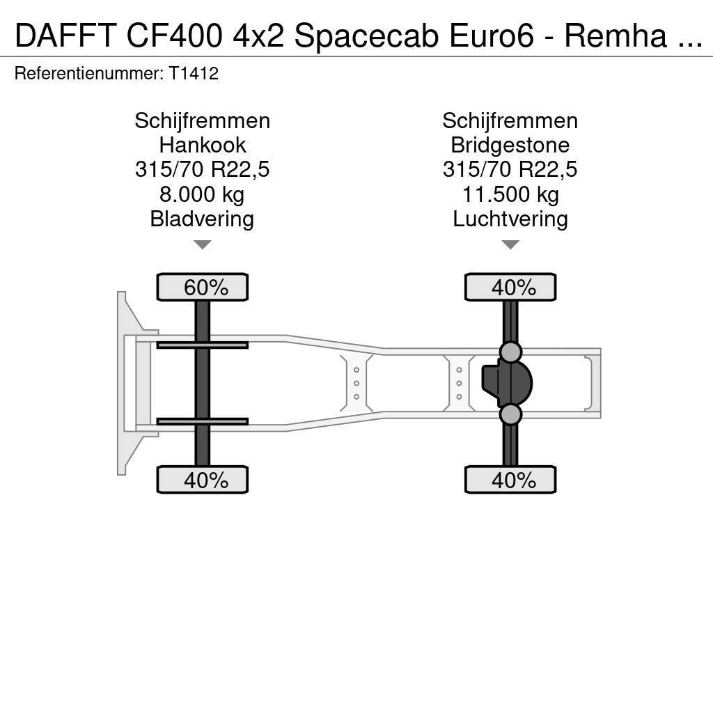 DAF FT CF400 4x2 Spacecab Euro6 - Remha - 615.000km - Tegljači