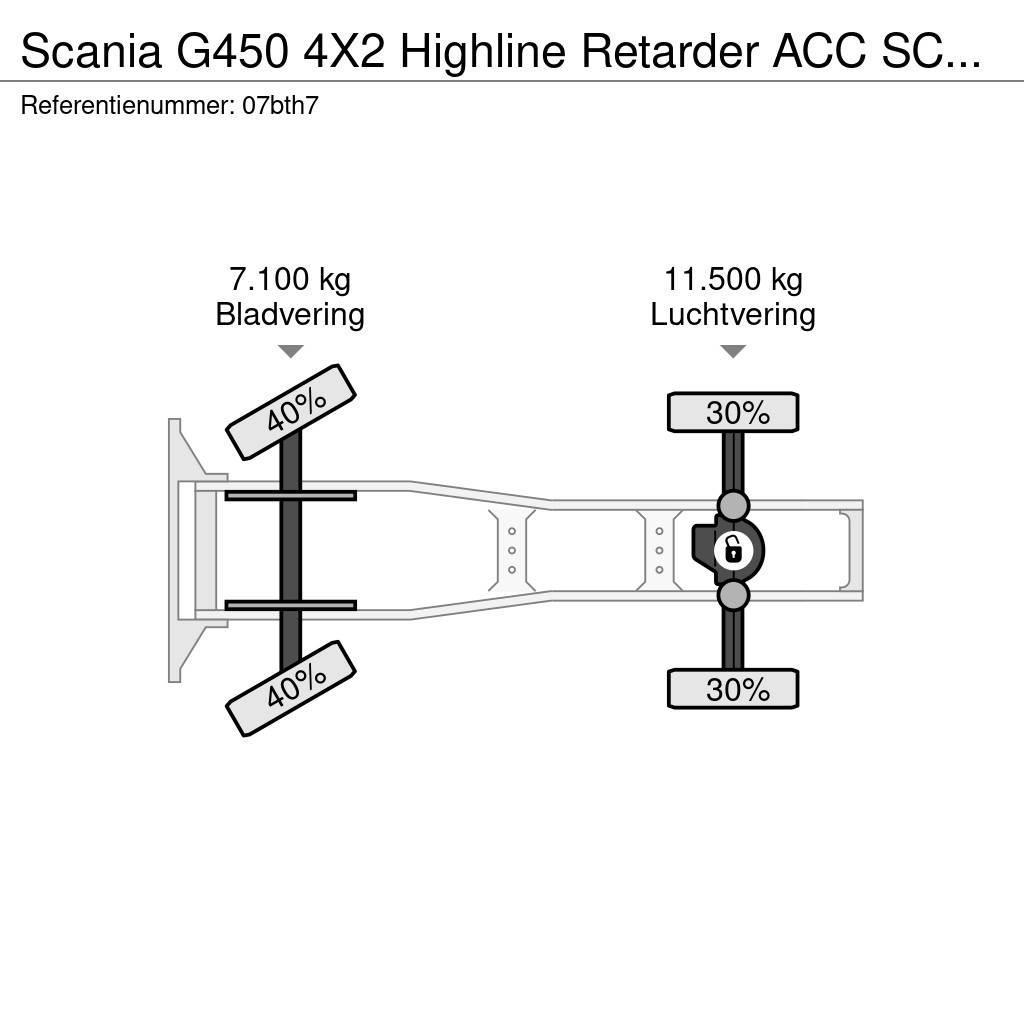Scania G450 4X2 Highline Retarder ACC SCR-Only 777.400KM Tegljači