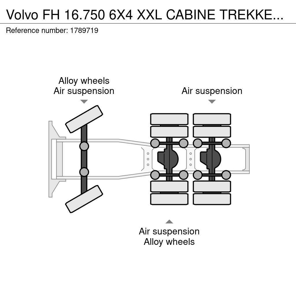 Volvo FH 16.750 6X4 XXL CABINE TREKKER/SZM/TRACTOR Tegljači