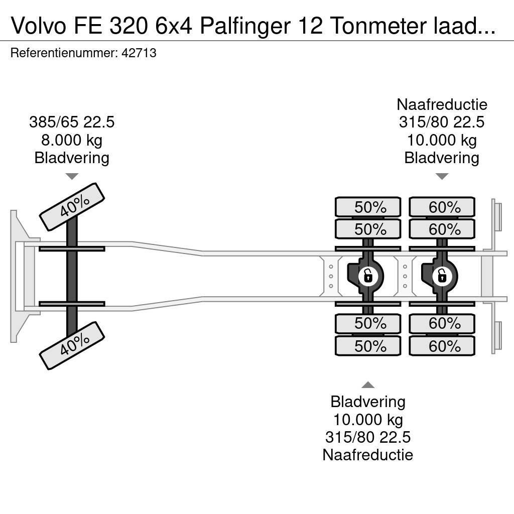 Volvo FE 320 6x4 Palfinger 12 Tonmeter laadkraan Rol kiper kamioni sa kukom za podizanje tereta