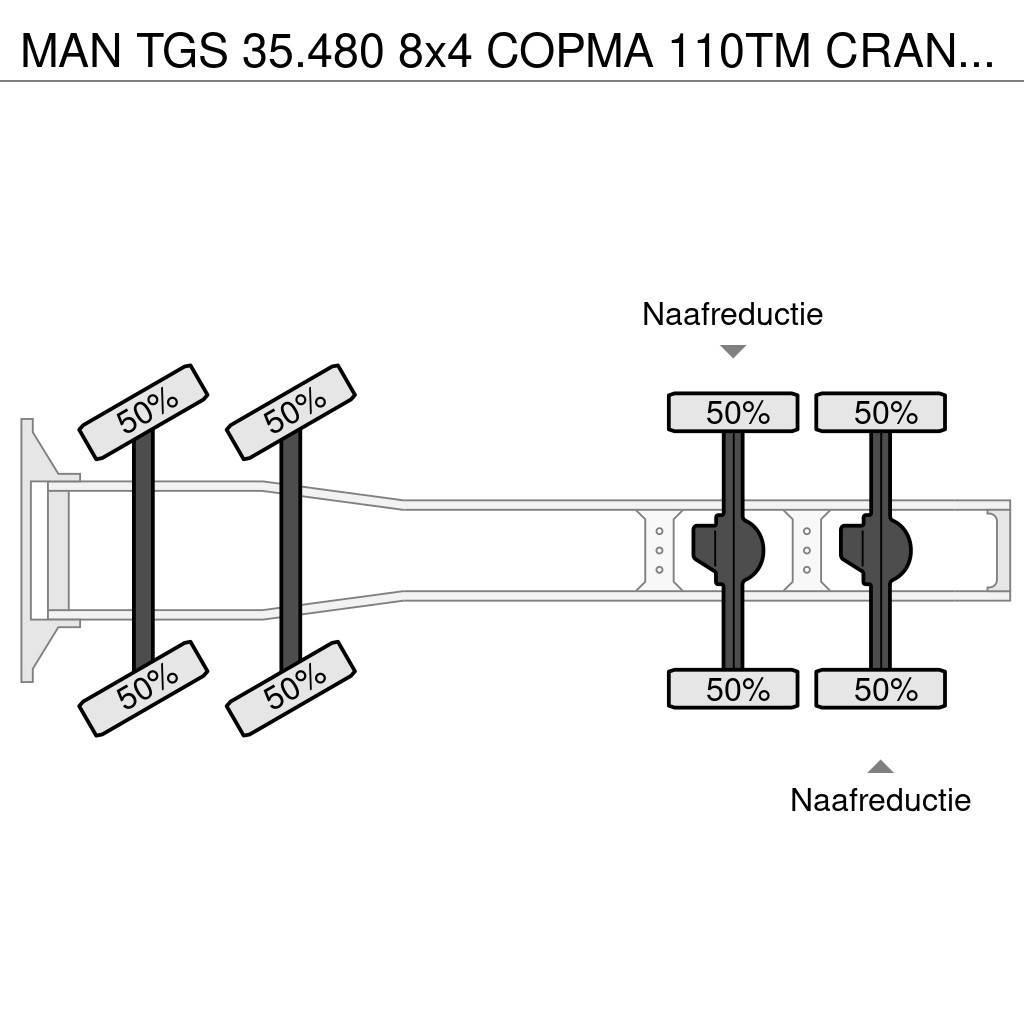 MAN TGS 35.480 8x4 COPMA 110TM CRANE/GRUE/Fly-Jib/LIER Tegljači