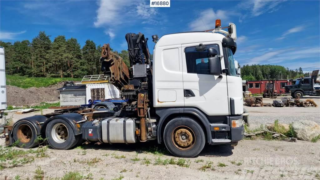 Scania R124 6x2 crane tractor w/ 33 t/m Hiab crane Kamioni sa kranom
