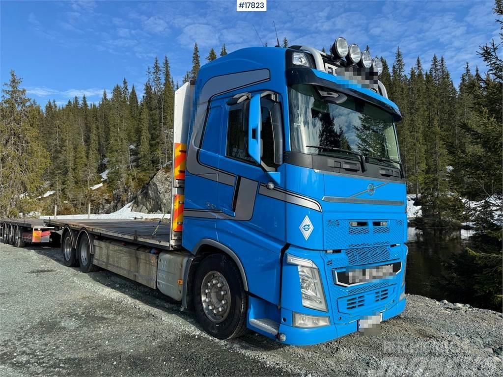 Volvo Fh 540 6x2 barrack truck w/ Trailer - bygg trailer Flatbed / Dropside trucks