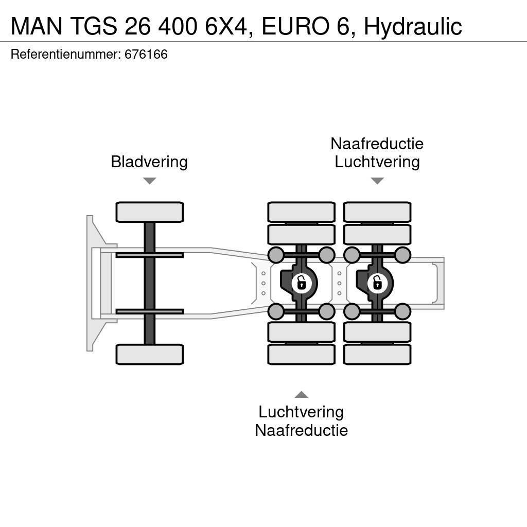 MAN TGS 26 400 6X4, EURO 6, Hydraulic Tegljači