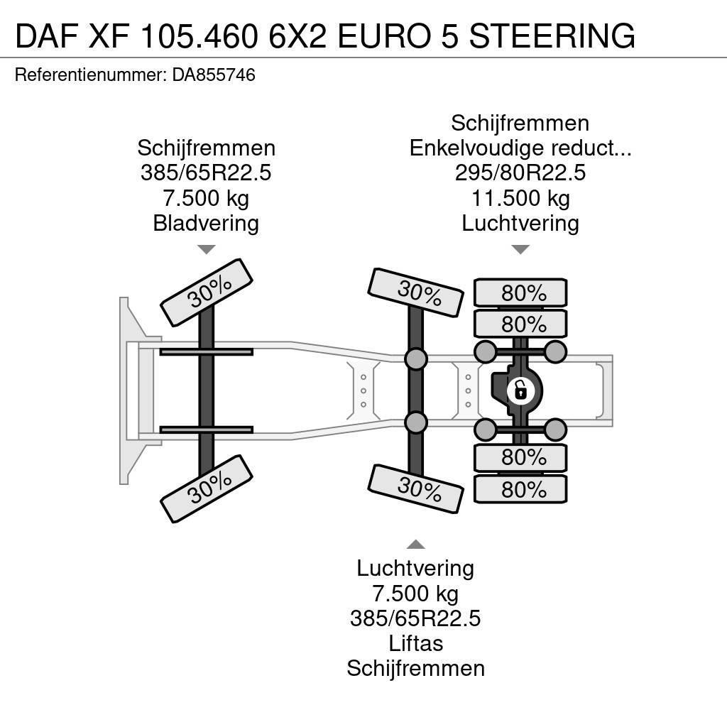 DAF XF 105.460 6X2 EURO 5 STEERING Tegljači