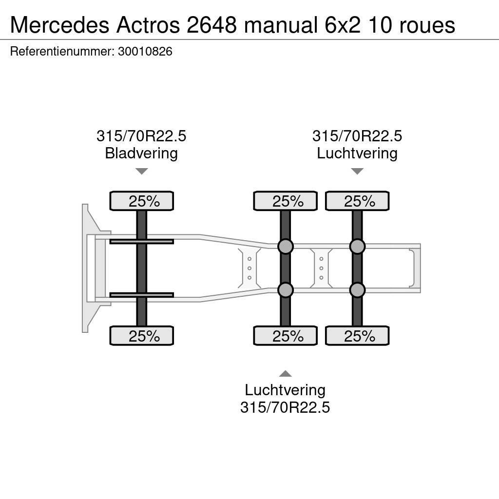 Mercedes-Benz Actros 2648 manual 6x2 10 roues Tegljači